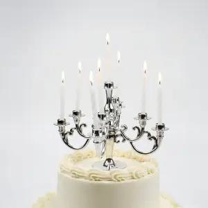 생일 파티 상들리에 기념일 미니 꽈배기 막대 초 하트 케이크 촛대 데코 양초 축하