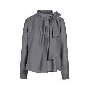 [JJ지고트](대구신세계)드레이프 주름 타이넥 블라우스 GS2N0BL201