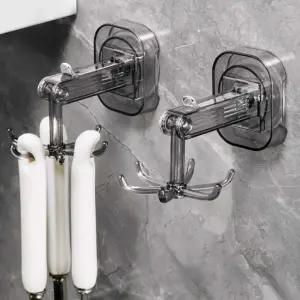 무타공 압착 후크 조리도구 수납 다용도 회전 걸이