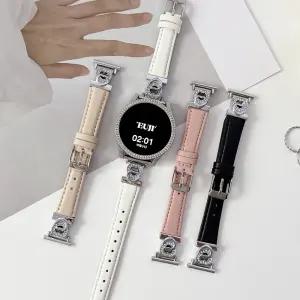 이유지 갤럭시 워치 8 7 6 5 4 하트 큐빅 레더 프로 클래식 호환 액티브 1 2 가죽 스트랩 하트커넥터