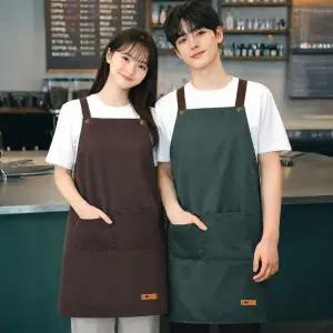 카페 앞치마 바리스타 네일샵 주방 허리끈 방수 앞치마