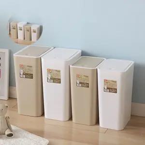 (제스트)클릭 슬림 휴지통/ 냄새차단 쓰레기 눌러서 뚜껑열기/