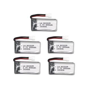 5PCS 3.7V 400mah Lipo 배터리 H107 H31 KY101 E33C U816A V252 H6C 25C RC Quadcopter 802035 30C