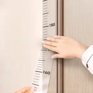 유아 키재기 스티커 키변화체크 200cm 틈새부착 투명 대형사이즈 성장측정용