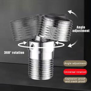 304 스테인리스 스틸 각도 곡선형 발 ° 회전 조절 편심 나사 코너 벽걸이 샤워 수도꼭지 어댑터