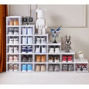 투명 6단 신발보관함 (소형) 슈케이스 신발정리함 운동화케이스 접이식 간이신발장