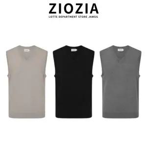 [롯데백화점]리얼지오지아 3컬러]워셔블소프트터치브이넥니트조끼ADF4ES1901