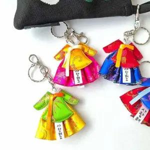 전통모양 비단저고리 키홀더 랜덤 1P 가방고리 선물