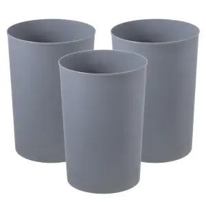 홈 심플한 오픈형 휴지통 블루 8L