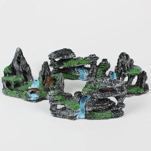 창의적인 어항 장식 조경 송진 암석 수족관 가정 공예 무작위 스타일 1 PC