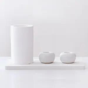 규조토 칫솔 꽂이 세트 치약 선반 거치대 물흡수 트레이 욕실 집들이 2인