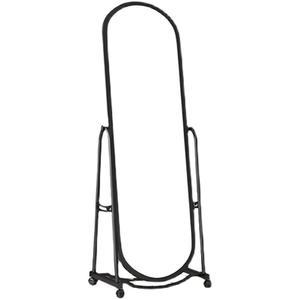 둥근모서리 이동형 전신거울 피팅 40x150 검정색 검정 모서리 미러 기타