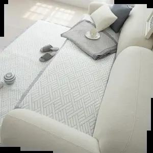 듀라론 냉감 4단 쇼파패드 화이트 단품 4인용 커버