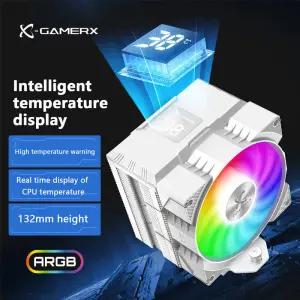 램방열판 Power Train X-Gamerx Z-1300 ARGB 4 히트 파이프 CPU 쿨러디지털 온도 디스플레이 LGA1700 115X