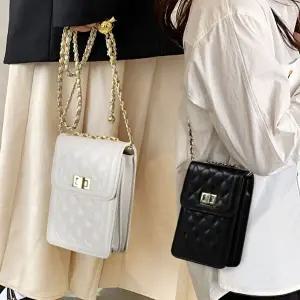 핸드폰 지갑 데일리 미니 퀄팅 수납 크로스백 가방 (KYR-WC2E44C)