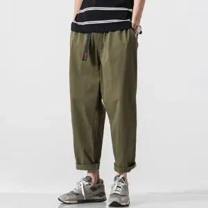 남성 허리밴딩 벨트 롤업 와이드 팬츠 upk9+2nkP