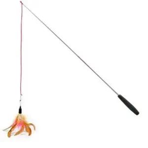 고양이 EO48SX51 2단 낚시대 사냥 놀이 꼬리 잡기 캣 토이 깃털