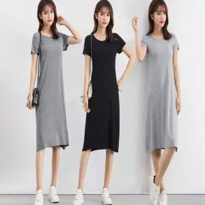 여성 IB97MH29 3컬러 홈웨어 데일리 여름 심플 반팔 미디원피스