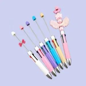 비즈팡 [BG-1-05]볼꾸 볼펜꾸미기 펜꾸 꾸미기재료 비즈볼펜 14.5cm 4색볼펜 5color ,1개