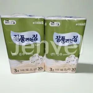 잘풀리는집 순수프리미엄 3겹 화장지 30M 30롤 2팩 도톰한 천연펄프 롤휴지