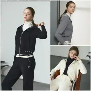 [힐크릭] 여성 골프 의류 25FW 클라우드 위브 니트 셋업 SET 3종택1