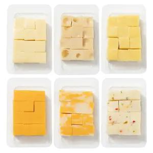 6종 큐브 치즈 믹스 체다 컬러드체다 고다 콜비잭 페퍼젝 에멘탈 치즈플레터 샐러드 와인 양주안주 캠핑 12개 큐브 x 6봉