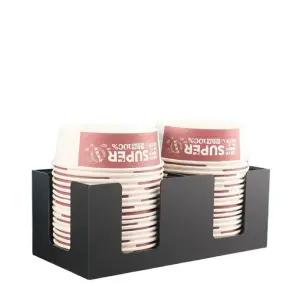 한강 라면용기 정리함 20cm 직경 종이컵 두께 무인라면가게 선반 2칸 4mm 블랙