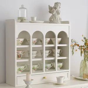 찻잔 수납장 홈카페장 12칸 선반 장식장