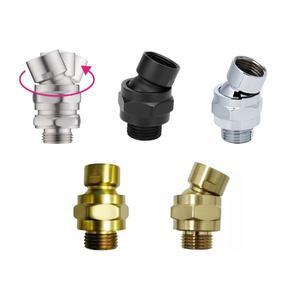 360 ° 범용 회전 어댑터 강우량 샤워 헤드 볼 조인트 하드웨어 조정 가능한 각도 커넥터 액세서리