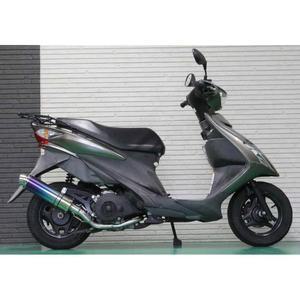 Realspeed 리얼스피드 스즈키 09 어드레스 V125S / V125G CF4EA CF4MA 바이크 머플러 O2 센서 대응 Fourze 포제 티타늄 블루 컬러 RSP FOU 404