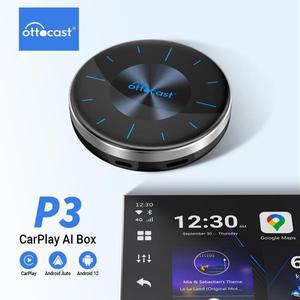 Ottocast P3 CarPlay TV Box for Netflix Spotify Android 자동 자동차 재생 액세서리-무선 Ai 어댑터 자동