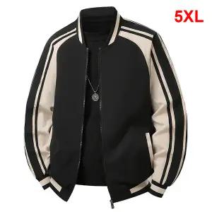 야구 자켓 재킷 점퍼 베이스볼 바시티 스타디움 캐주얼 대비 색 패치 워크 대학 남성 패션 빅 사이즈 5XL