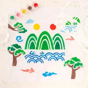 전통무늬 손수건 꾸미기 재료 문화센터수업 엄마표미술 노인학교 간단만들기 복지관