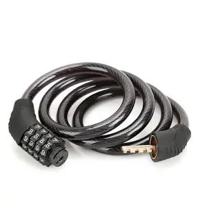 와이어 자전거 자물쇠 열쇠 체인 번호키 도난방지 잠금 장치 1M