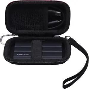 삼성 T7 / T9 쉴드 터치 250GB 500GB 1TB 2TB 4TB 스테이트 드라이브용 XANAD 하드 케이스 블랙