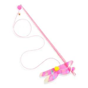 고양이 폼폼 날개 낚시대 1P 잠자리 사냥놀이 장난감 고양이잠자리낚시대