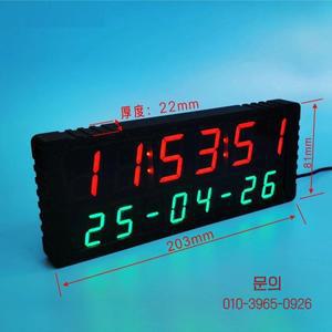 WIFI 시계 무선 네트워크 타이밍 LED 전자 연도 월 일 분 초 알람 Typec USB