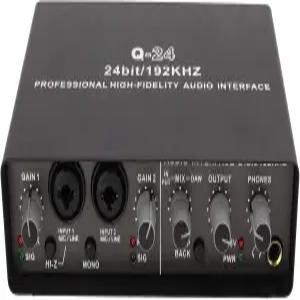 USB 라이브 사운드 카드 24비트 192KHz HD 외장 디지털 오디오 믹서 보호 팟캐스트 스튜디오 장비 - iOS용