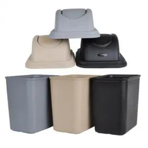 사무용 스윙 휴지통 화장실 쓰레기통 사각형 간편처리