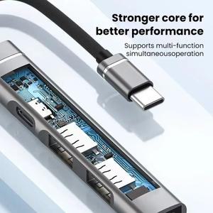 범용 호환 노트북 PC 태블릿용 호환 C타입 허브 USB 분배기 PD 충전 OTG 어댑터 데이터 전송 확장기 도킹