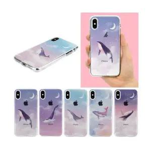 갤럭시 S26 S25 S24 S23 S22 S21 S20 케이스 플러스 울트라 엣지 FE-달빛 고래 투명 젤리 케이스/기종선택