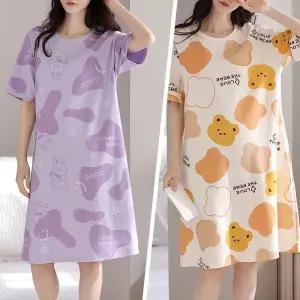 여성 원피스 잠옷 반팔원피스 여름 홈웨어