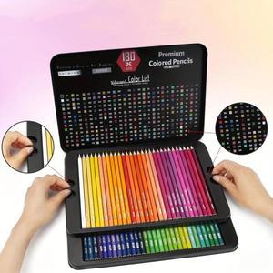 컬러연필 180개입 왁스베이스 엔틱 색연필 틴케이스 성인용 전문 미술용품