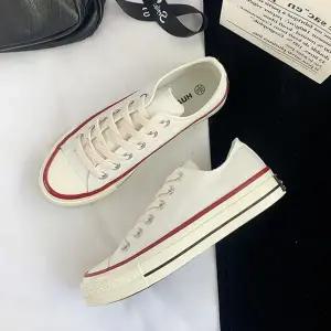 캔버스화 베이직 스니커즈 데일리 학생 캔버스화 무지 남녀공용 컨버스 스타일 끈단화 신발 로고 없는 단화