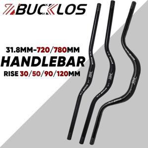 BUCKLOS 산악 자전거 핸들바 알루미늄 합금 MTB 라이저 부품 31.8mm 720mm 30mm 120mm