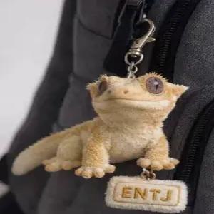 도마뱀 게코 인형 키링 크레스티드 가방 고리