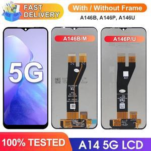 삼성호환 갤럭시호환 A14 5G A146U용 6.6인치 스크린 LCD 디스플레이 디지털 터치 (프레임 포함) 교체