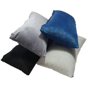 직사각형 솜 베개 극세사 작은 직사각형 솜 베개 부드러운 캠핑용 사무실 여행용 가벼운 낮잠용 어린이