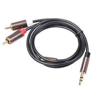 Rca 케이블 하이파이 스테레오 3.5mm to 오디오 Aux 잭 Y 스플리터 앰프 자동차 휴대폰 핸드폰용