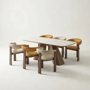 [스코나] 린아크 세라믹 6인 식탁세트(의자6개)